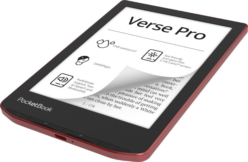 PocketBook Verse Pro e-bog-læser Berøringsskærm 16 GB Wi-Fi Sort, Rød