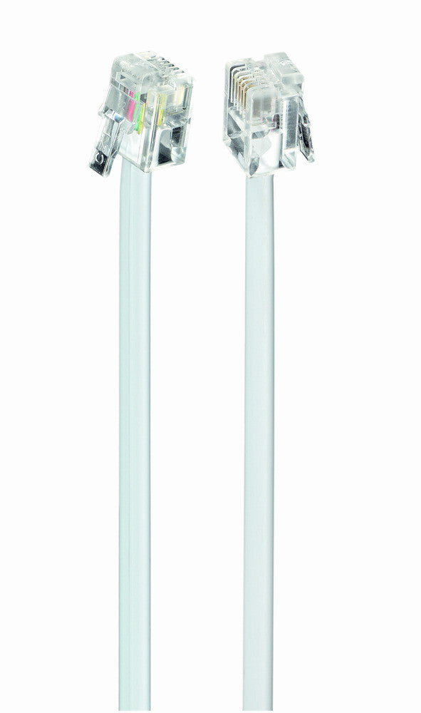 Gembird TC6P4C-3M telefonkabel Hvid