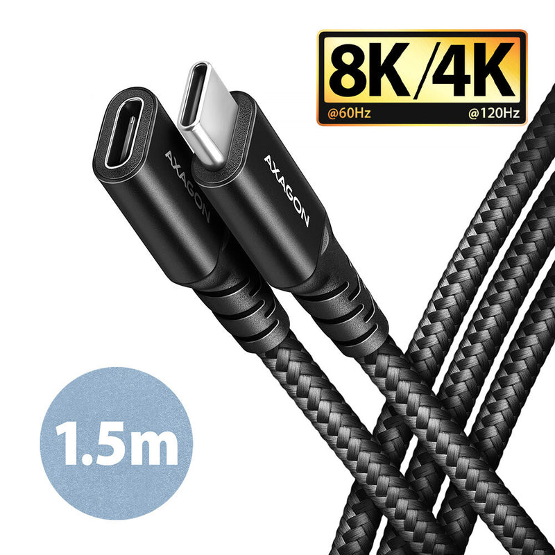 Axagon BUCM32-CF15AB USB-kabel USB 3.2 Gen 2x2 1,5 m USB C 20 Gbit/sek. 240 W Sort