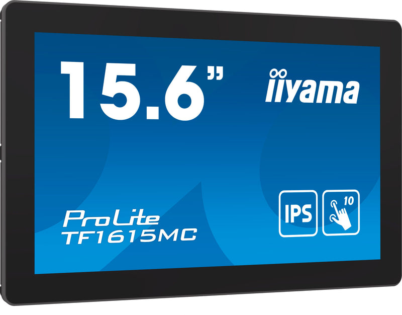 iiyama ProLite TF1615MC-B1 computerskærm 39,6 cm (15.6") 1920 x 1080 pixel Fuld HD Berøringsskærm Sort