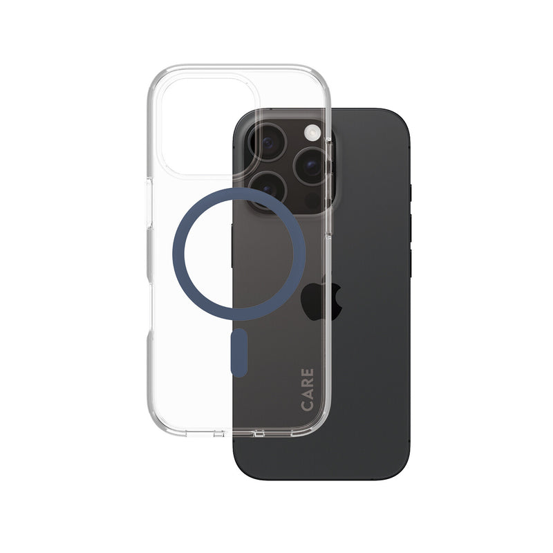 PanzerGlass CARE™ by ® Urban Combat Case Transparent m. Blå MagSafe iPhone 16 Pro