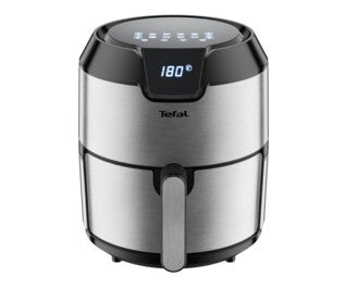 Tefal Easy Fry EY401D Enkelt 4,2 L Enkeltstående 1500 W Varmluftsteger Sort, Rustfrit stål