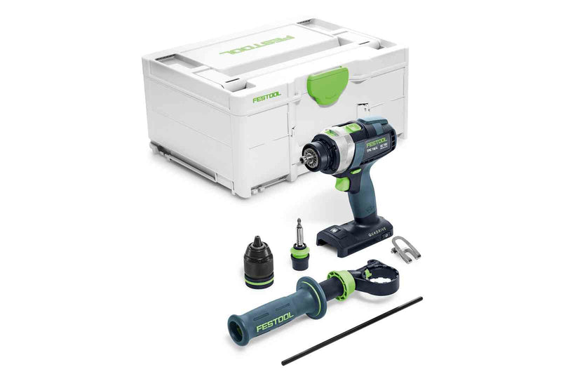 Festool QUADRIVE TPC 18/4 I-Basic 3600 rpm Nøglefri 1,9 kg Sort, Blå