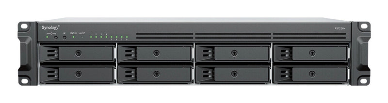 Synology RackStation RS1226+ NAS & lagringsserver Stativ (2U) AMD Ryzen V1500B 4 GB DDR4 0 TB Synology DSM Sort