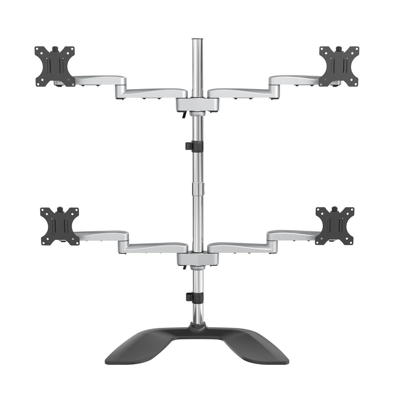 StarTech.com ARMQUADSS skærmbeslag og -stativer 81,3 cm (32") Skrivebord Sort, Sølv