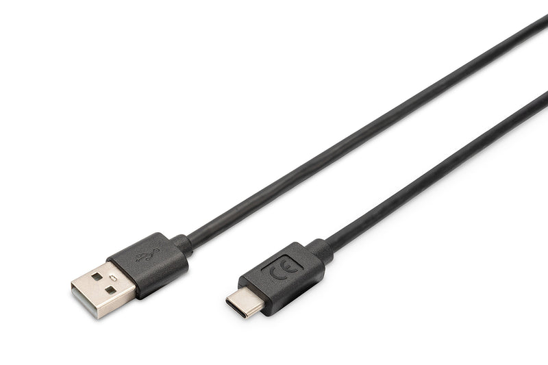 Digitus AK-300148-030-S USB-kabel USB 2.0 3 m USB A USB C 0,48 Gbit/sek. Sort