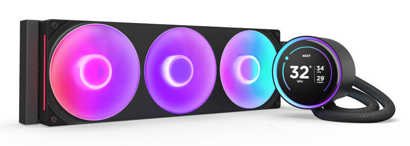 NZXT Kraken Elite 420 RGB Processor Alt-i-en væskekøler 14 cm Sort 1 stk