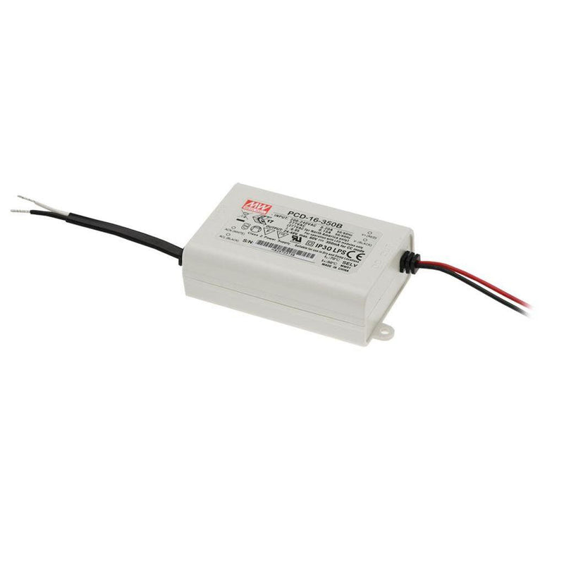 MEAN WELL PCD-16-350B strømadapter og vekselret Indendørs 16 W Hvid