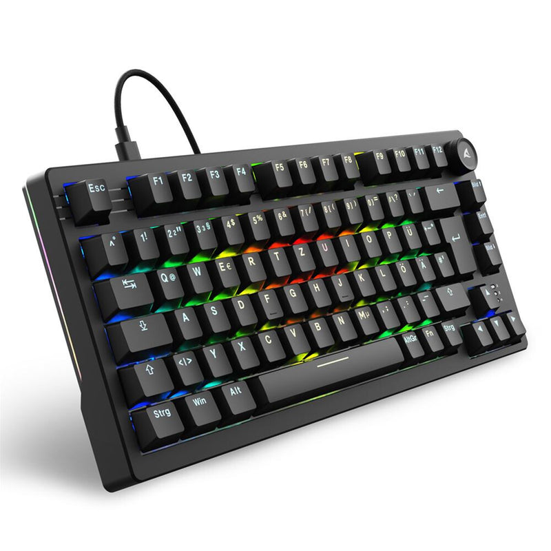 Sharkoon SGK25 tastatur Hjem USB QWERTZ Tysk Sort