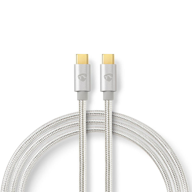 Nedis CCTB60800AL20 USB-kabel USB 2.0 2 m USB C 0,48 Gbit/sek. Sølv