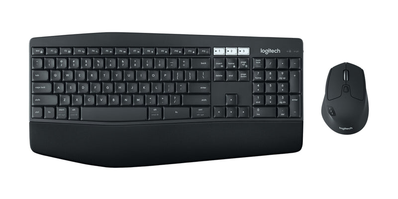 Logitech 920-008219 tastatur Mus inkluderet Hjem RF trådløs + Bluetooth QWERTY Engelsk Sort