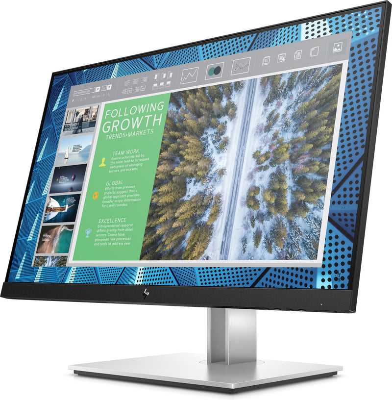HP E-Series E24q G4 computerskærm 60,5 cm (23.8") 2560 x 1440 pixel Quad HD Sort, Sølv