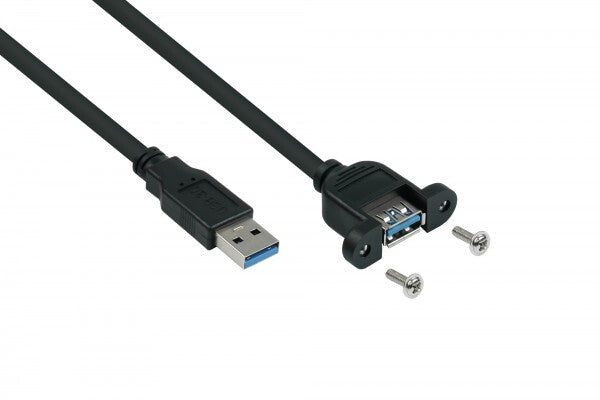 Kabelmeister UK30P-AEA-020S USB-kabel USB 3.2 Gen 1 (3.1 Gen 1) 2 m USB A 5 Gbit/sek. Sort