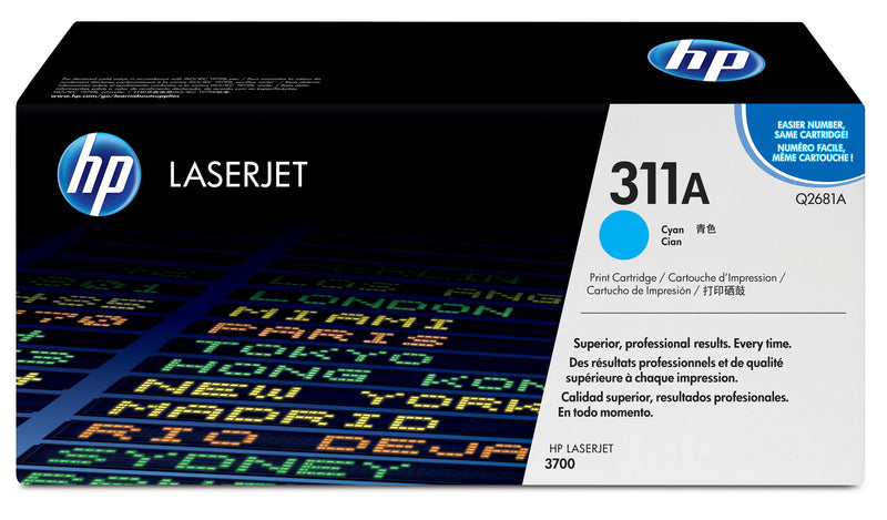 HP 311A Cyan Original LaserJet Toner Cartridge tonerpatron 1 stk Blå