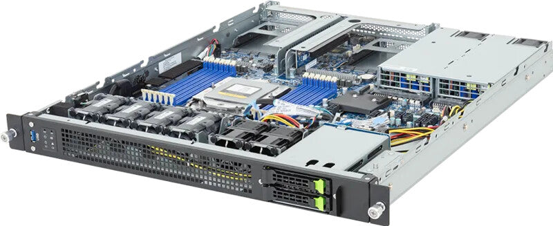 GIGABYTE E163-Z34-AAH1 AMD SoC Socket SP5 Stativ (1U) Sort, Stål