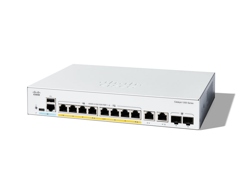 Cisco C1200-8P-E-2G netværksswitch Administreret L2/L3 Gigabit Ethernet (10/100/1000) Hvid