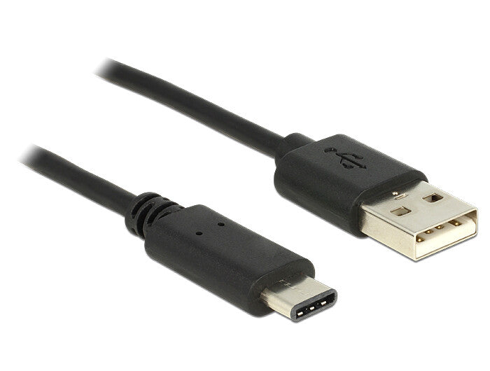 DeLOCK 83600 USB-kabel USB 2.0 1 m USB C USB A 0,48 Gbit/sek. Sort