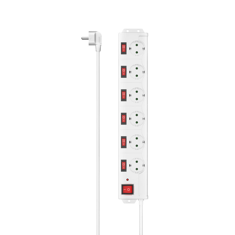Hama 00223159 stikdåse 1,4 m 6 AC stikkontakt(er) Hvid