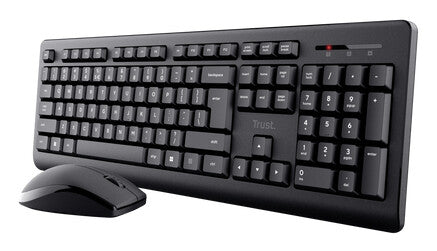 Trust Primo tastatur Mus inkluderet Hjemme/kontor RF trådløst QWERTY Nordisk Sort