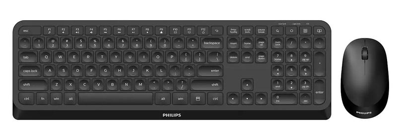 Philips 3000 series SPT6307B/00 tastatur Mus inkluderet Hjem RF trådløst US engelsk Sort