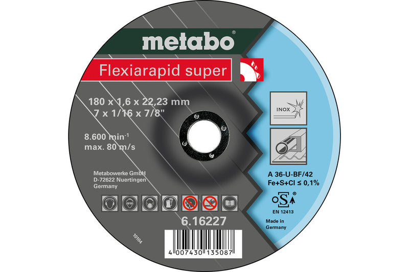 Metabo 616227000 tilbehør vinkelsliber Skæreskive