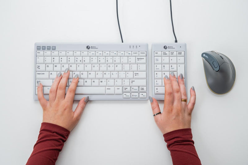 BakkerElkhuizen UltraBoard 955 V2 Numeric numerisk tastatur Laptop/PC USB Mørkegrå, Lys grå