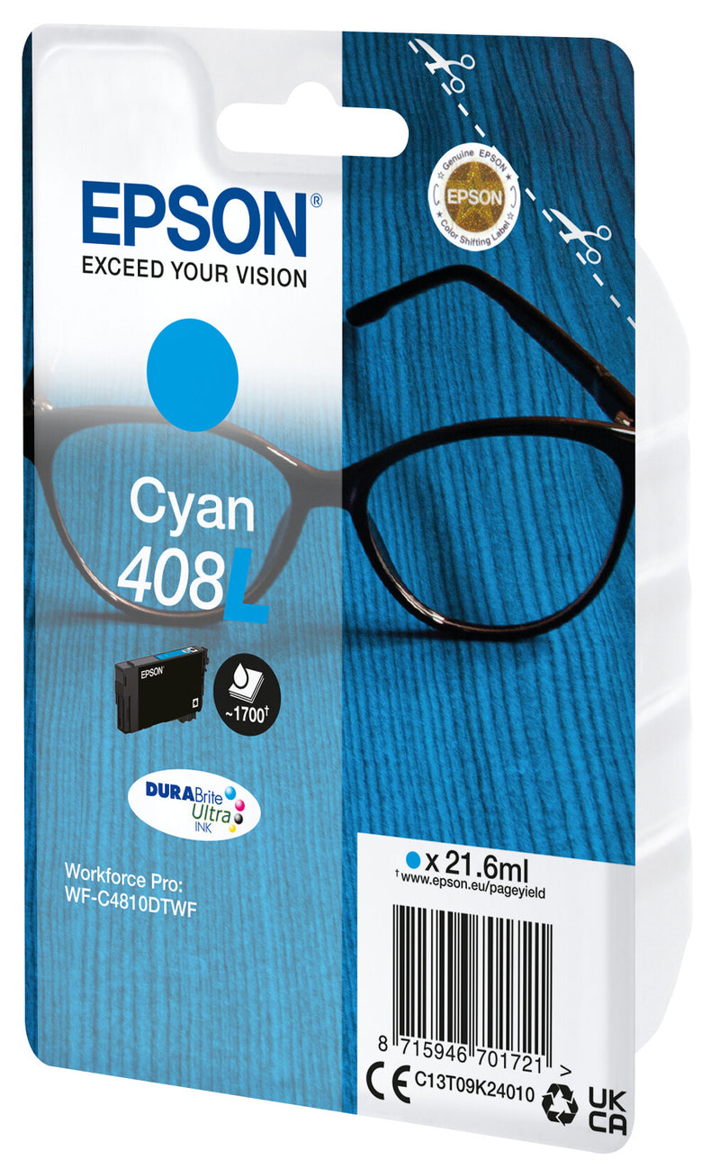 Epson 408L DURABrite Ultra blækpatron 1 stk Original Højt (XL) udbytte Blå