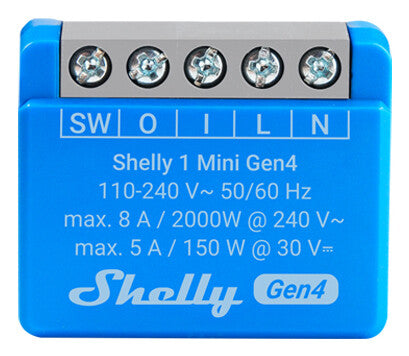 Shelly 1 Mini Gen4 Intelligent kontakt 1P Blå