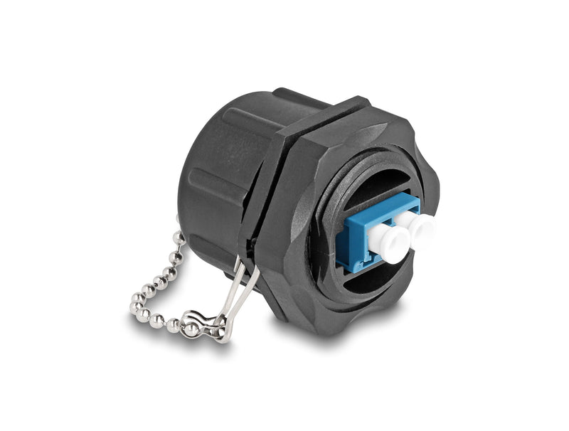DeLOCK 87886 fiber adapter LC/LC 1 stk Sort, Blå