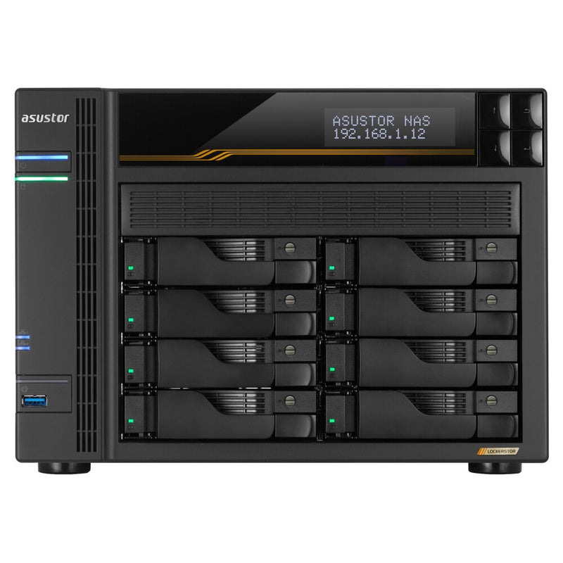 Asustor LOCKERSTOR 8 Gen3 NAS Desktop AMD Ryzen V3C14 16 GB DDR5 ADM Sort