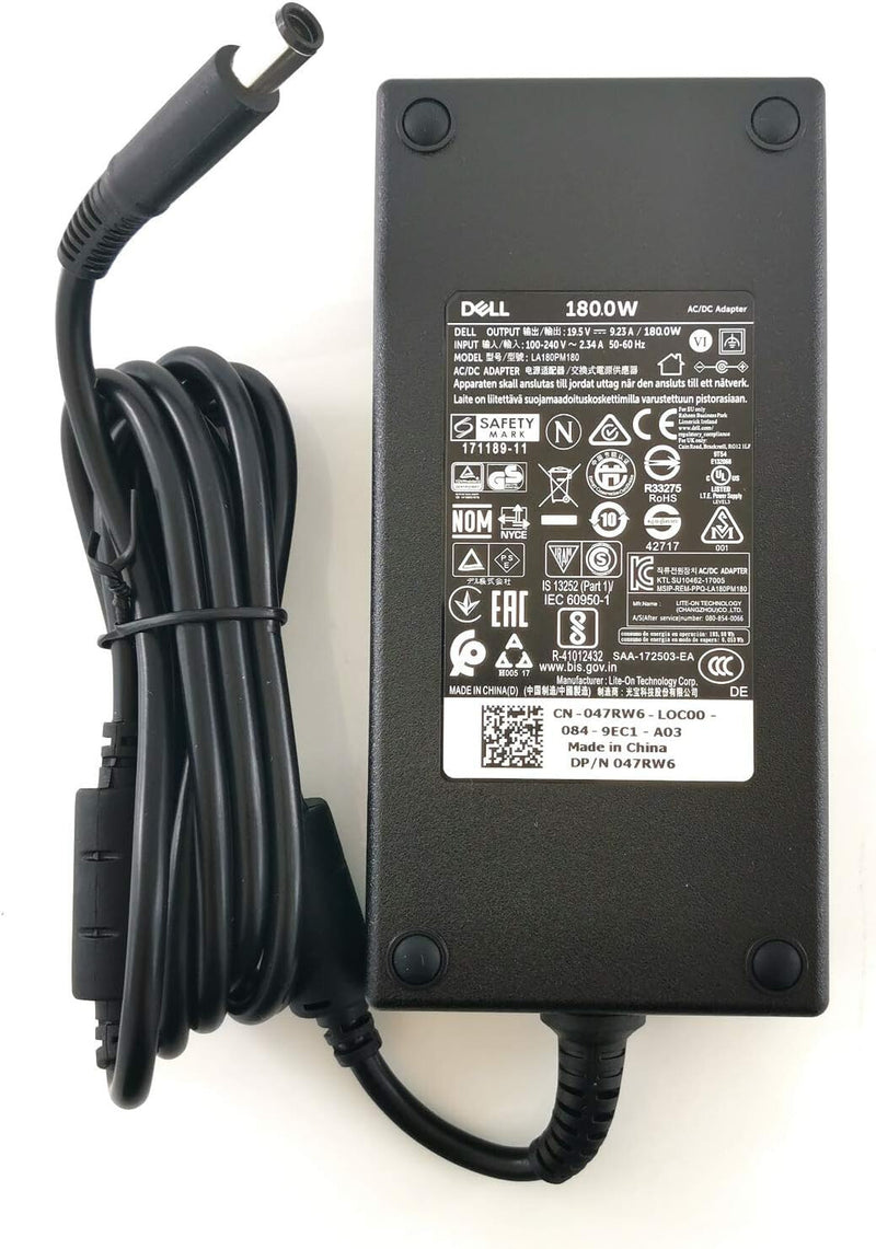 DELL 180W AC strømadapter og vekselret Indendørs Sort