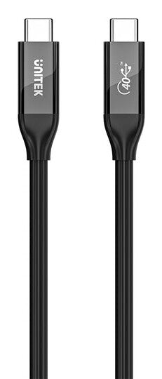 UNITEK C14100ABK01-2M USB-kabel USB4 Gen 2x2 USB C 40 Gbit/sek. 240 W Sort