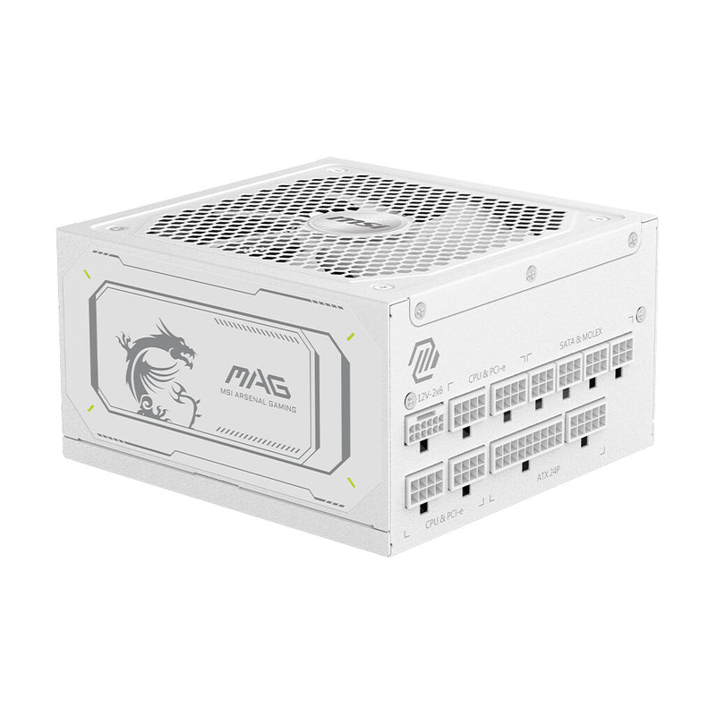 MSI MAG A1000GL PCIE5 WHITE enhed til strømforsyning 1000 W 24-pin ATX ATX Hvid