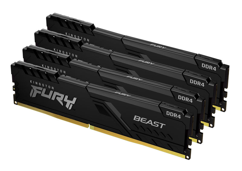 Kingston Technology FURY Beast 128GB 3600MT/s DDR4 CL18 DIMM (Sæt med 4) Black