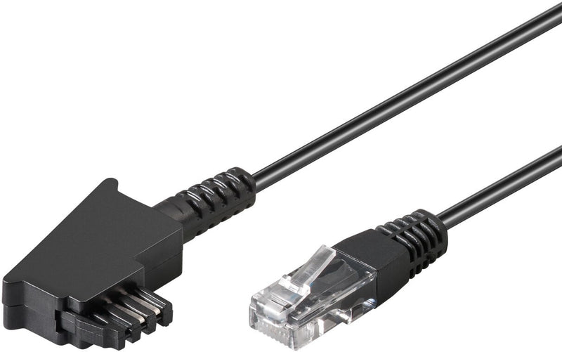 Goobay 60663 telefonkabel 50 m Sort