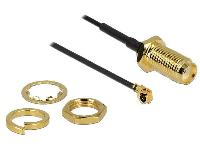 DeLOCK SMA - MHF/U.FL 50mm koaxial kabel 0,05 m Sort
