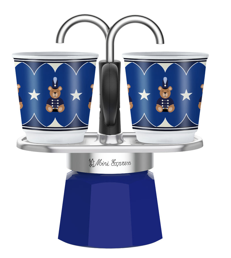 Bialetti 0005349 manuel kaffemaskine Moka gryde Sort, Blå, Rustfrit stål