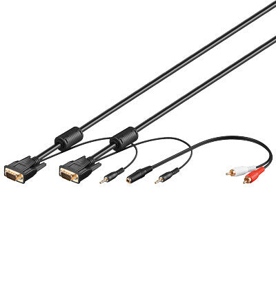 Goobay SVGA Audio Cable - 3m VGA kabel VGA (D-Sub) Sort