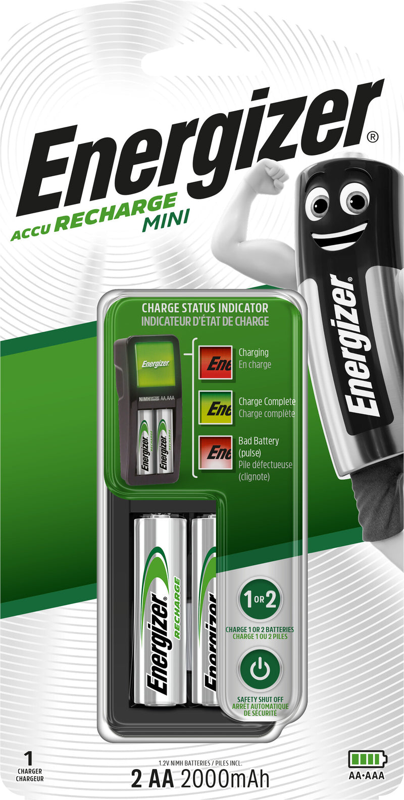 Energizer Mini Charger batterioplader Vekselstrøm