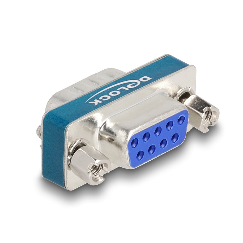 DeLOCK 66475 kabel kønsskifter D-Sub 9 pin Blå, Sølv