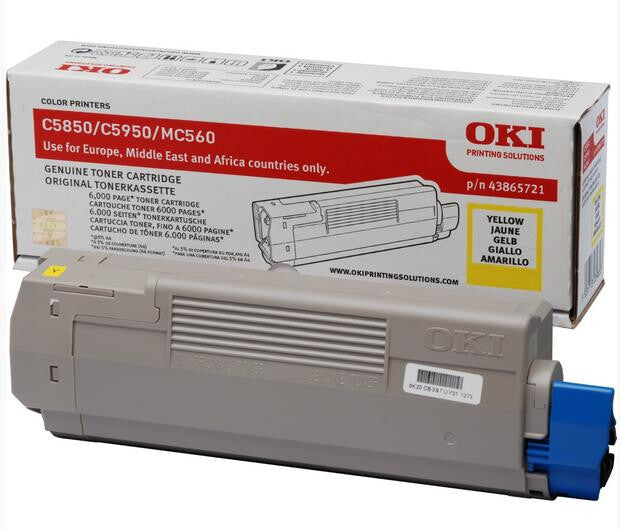 OKI 43865721 tonerpatron 1 stk Original Gul