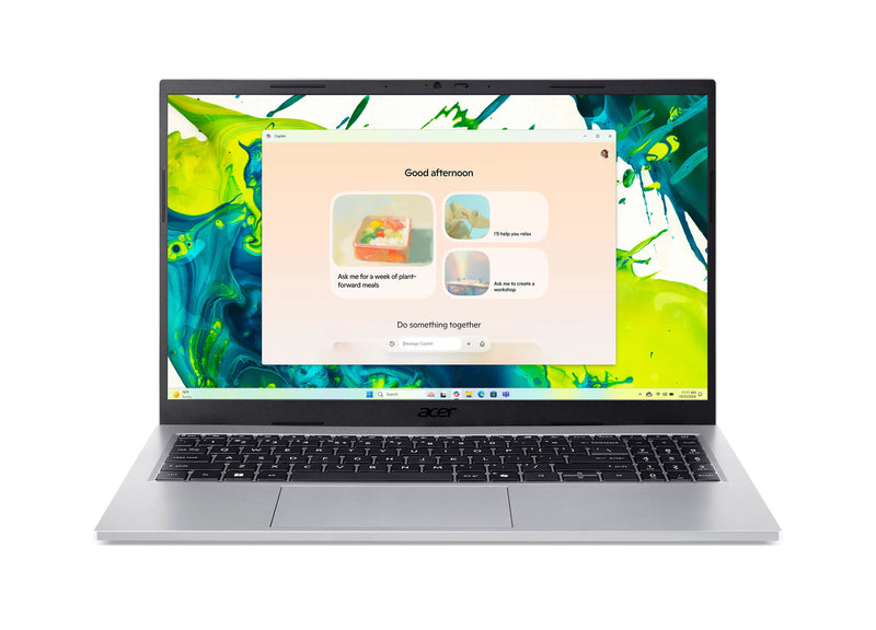 Acer Aspire Go 15 AG15-72P-51YA Intel Core 5 120U Laptop 39,6 cm (15.6") Fuld HD 16 GB DDR4-SDRAM 512 GB SSD Wi-Fi 6 (802.11ax) Windows 11 Home Sølv