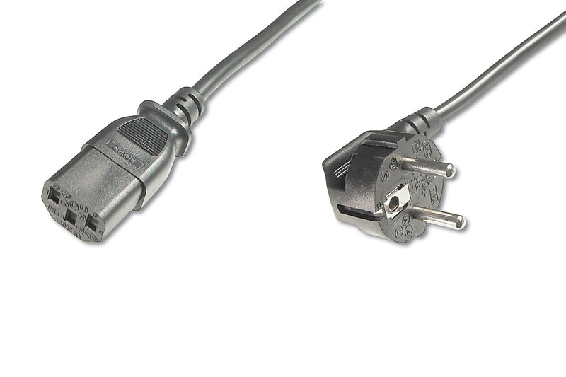 Digitus AK-440100-025-S el-ledning Sort 2,5 m CEE7/7 IEC C13