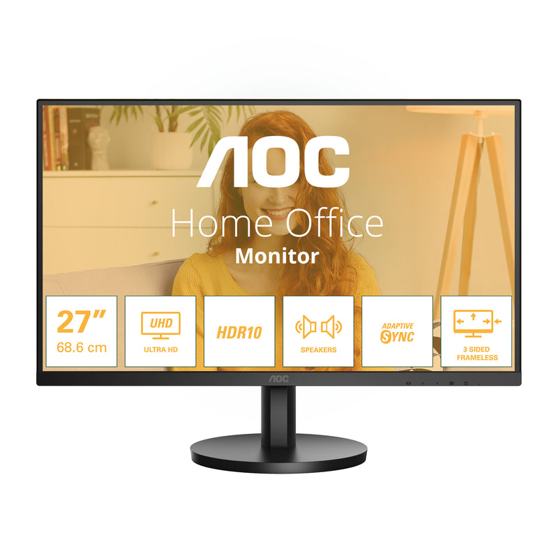 AOC B3 U27B3A computerskærm 68,6 cm (27") 3840 x 2160 pixel 4K Ultra HD LCD Sort