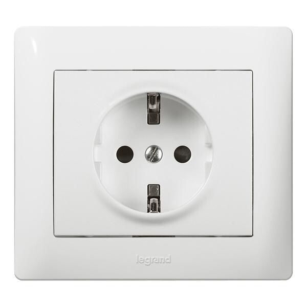 Legrand 771063 stikkontakt Type F Hvid