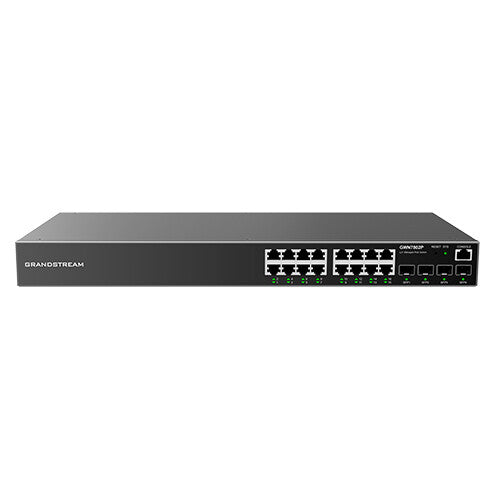 Grandstream Networks GWN7802P netværksswitch Administreret L2+ Gigabit Ethernet (10/100/1000) Strøm over Ethernet (PoE) 2U Sort