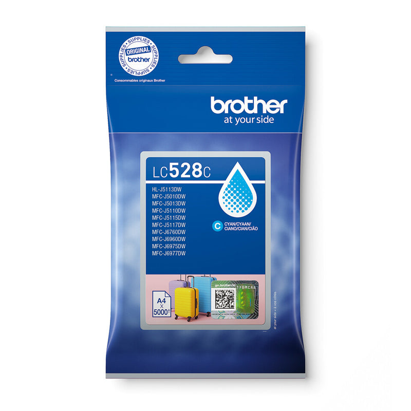 Brother LC528C blækpatron 1 stk Original Blå
