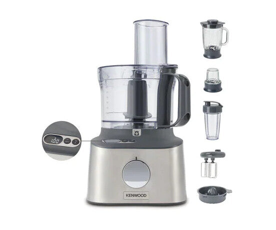 Kenwood MultiPro Compact+ FDM316SS foodprocessor 800 W 2 L Grå Indbyggede vægte