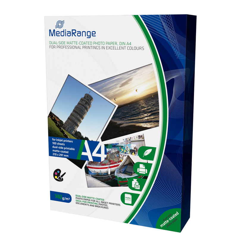 MediaRange MRINK111 fotopapir A4 Hvid Mat