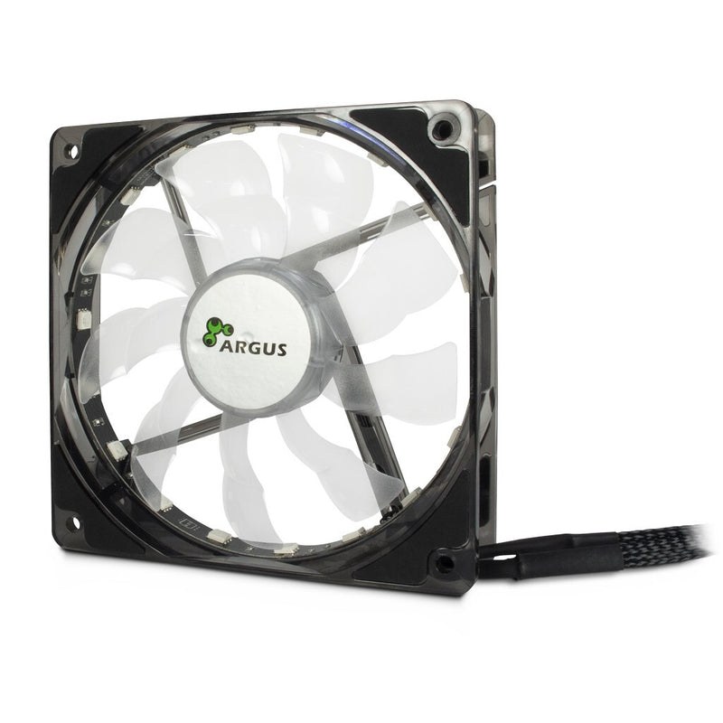 Inter-Tech L-12025 Aura Computerkabinet Ventilator 12 cm Sort